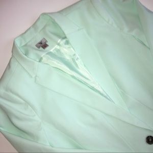 Gorgeous Mint Worthington 1 Button Tailored Blazer